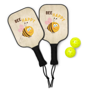 TLC Gifts Bee Happy Pickleball paddle set - Image 2