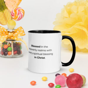 TLC Blessed Beyond Measure Eph 1:3 - Mug with Color Inside - Image 3