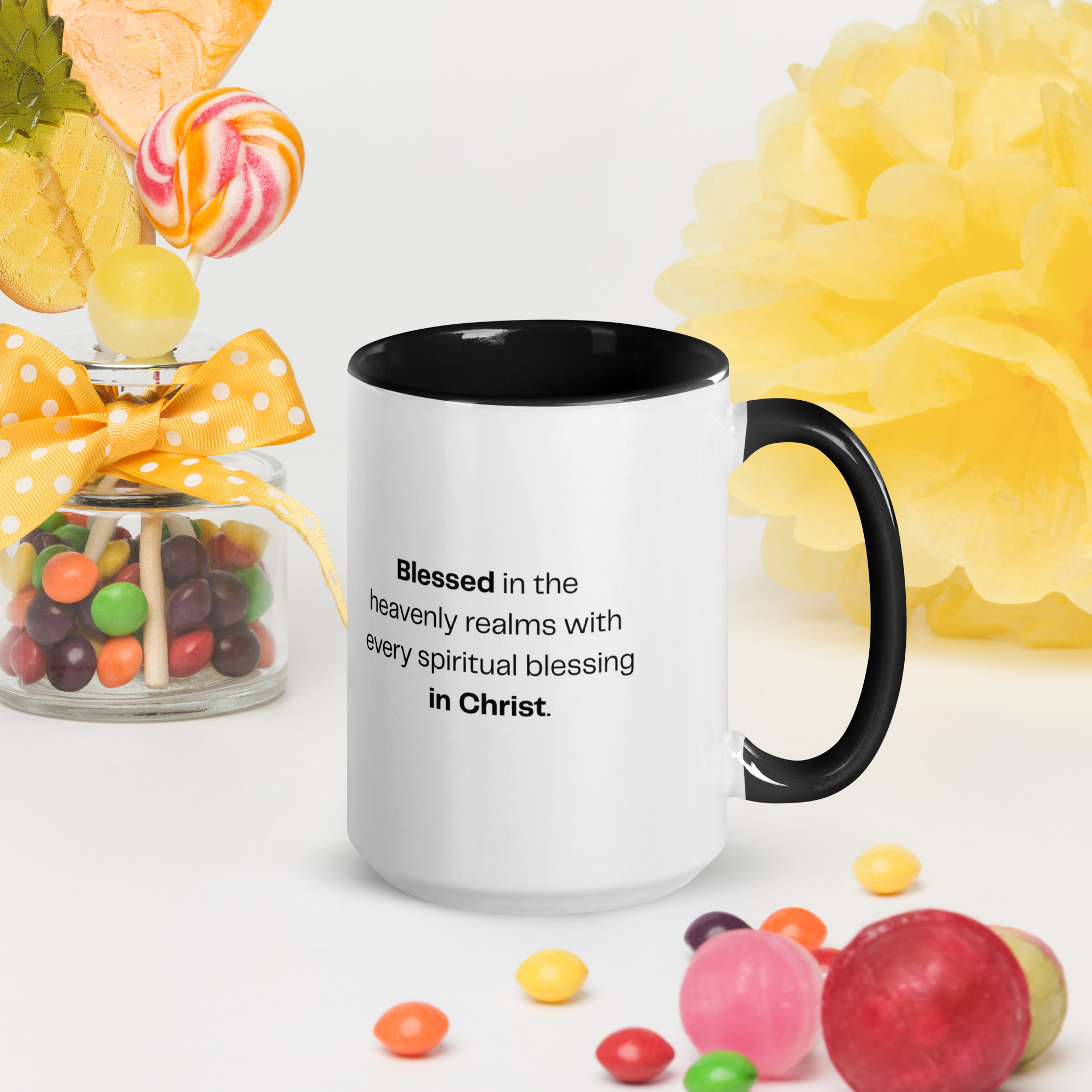 TLC Blessed Beyond Measure Eph 1:3 - Mug with Color Inside - Image 6