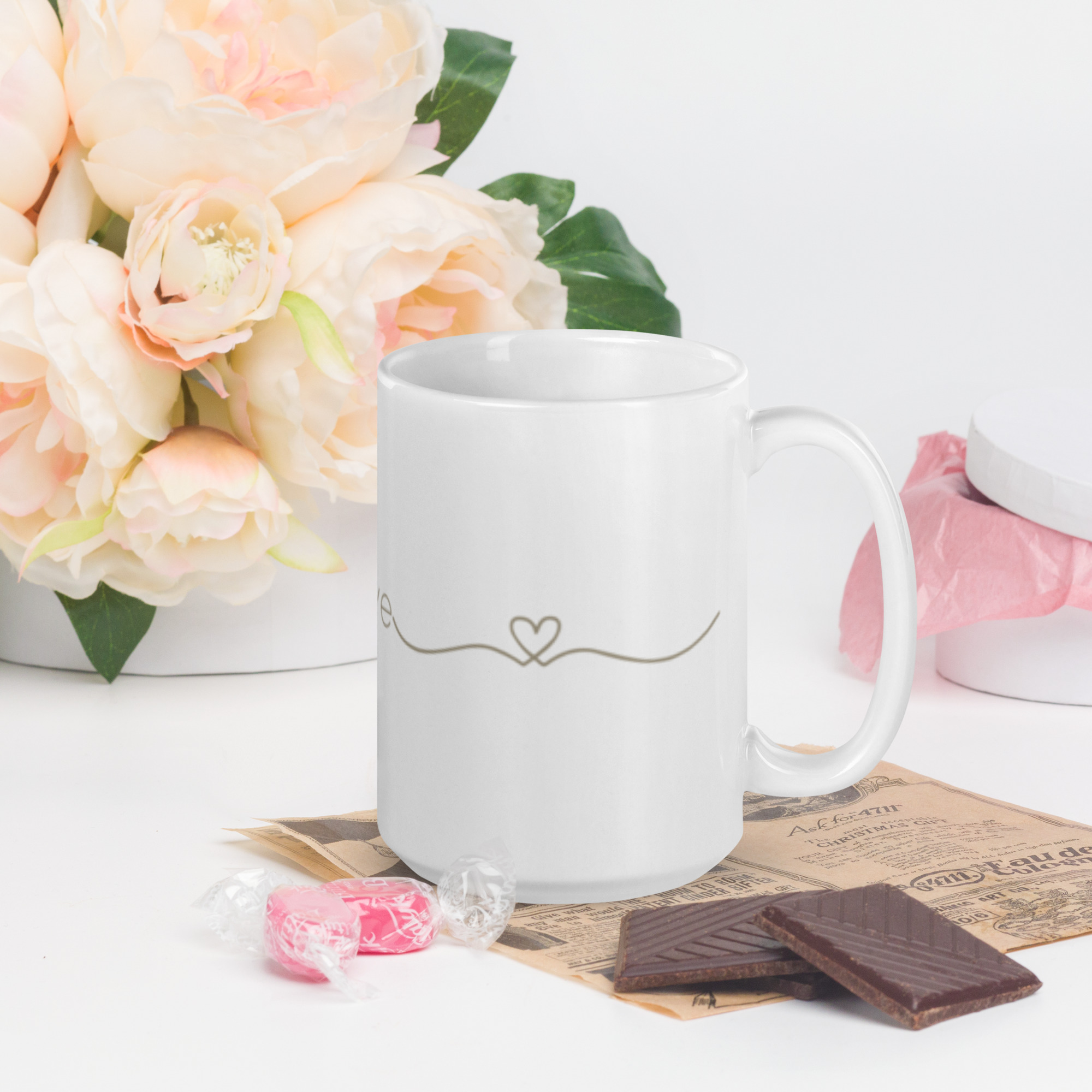 TLC Love - White glossy mug - Image 1