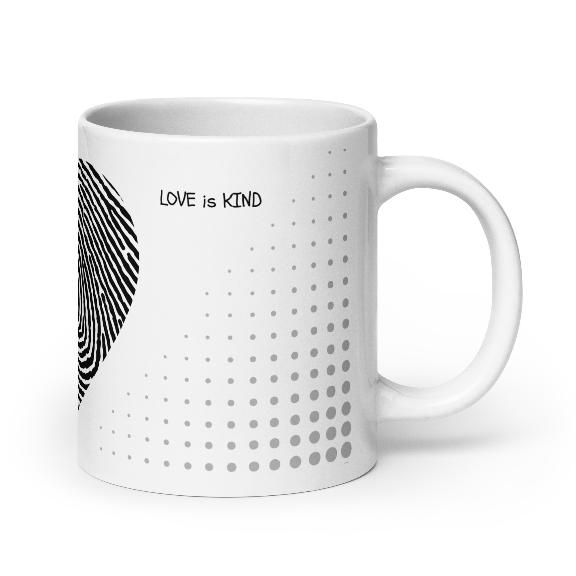TLC LOVE is Patient & Kind 1 Cor 13:4 - White glossy mug - Image 7