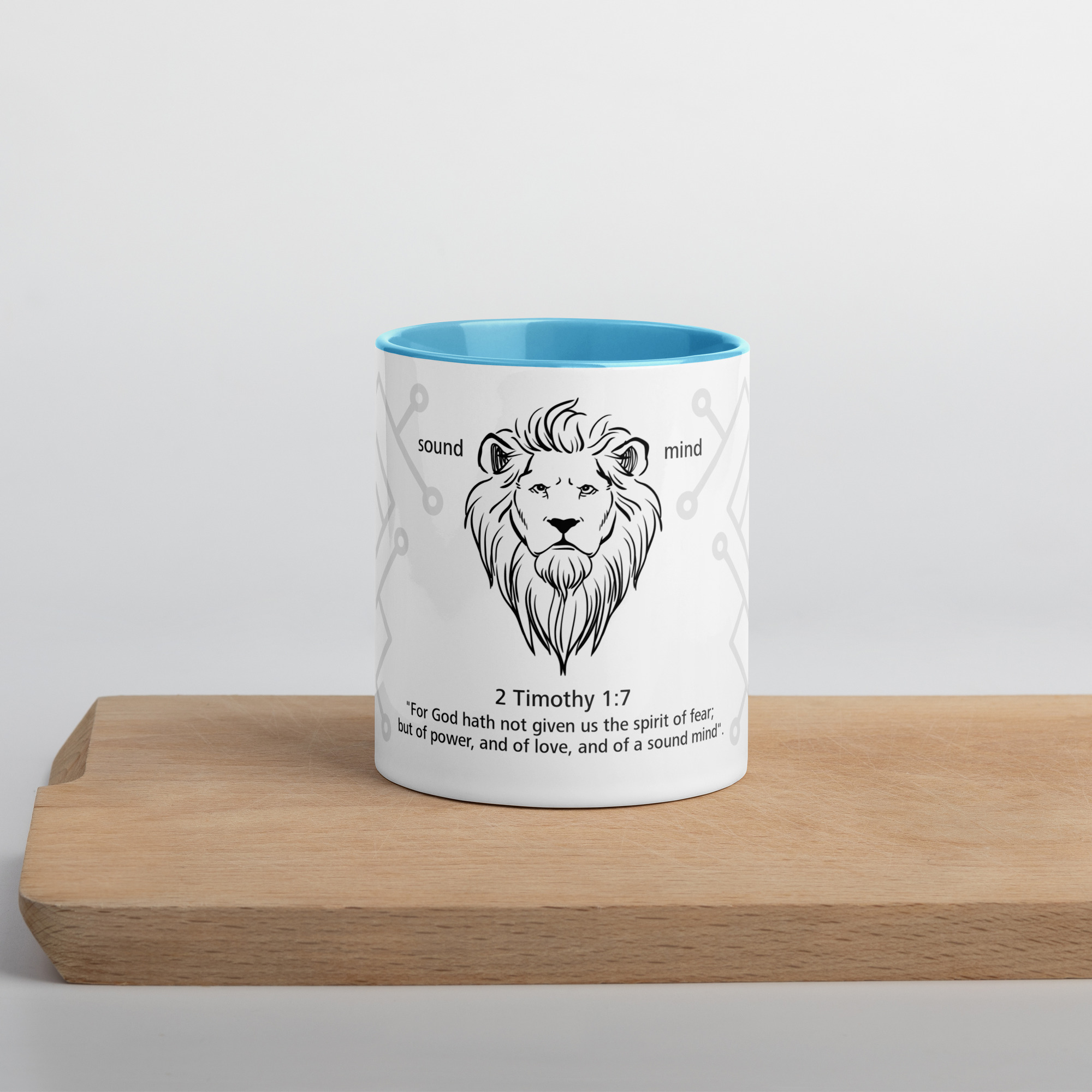 Lion Tribe 2 Tim 1:7 - Mug with Color Inside - Image 16