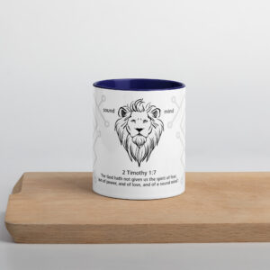 Lion Tribe 2 Tim 1:7 - Mug with Color Inside
