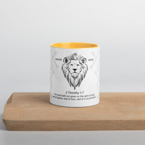 Lion Tribe 2 Tim 1:7 - Mug with Color Inside - Image 22