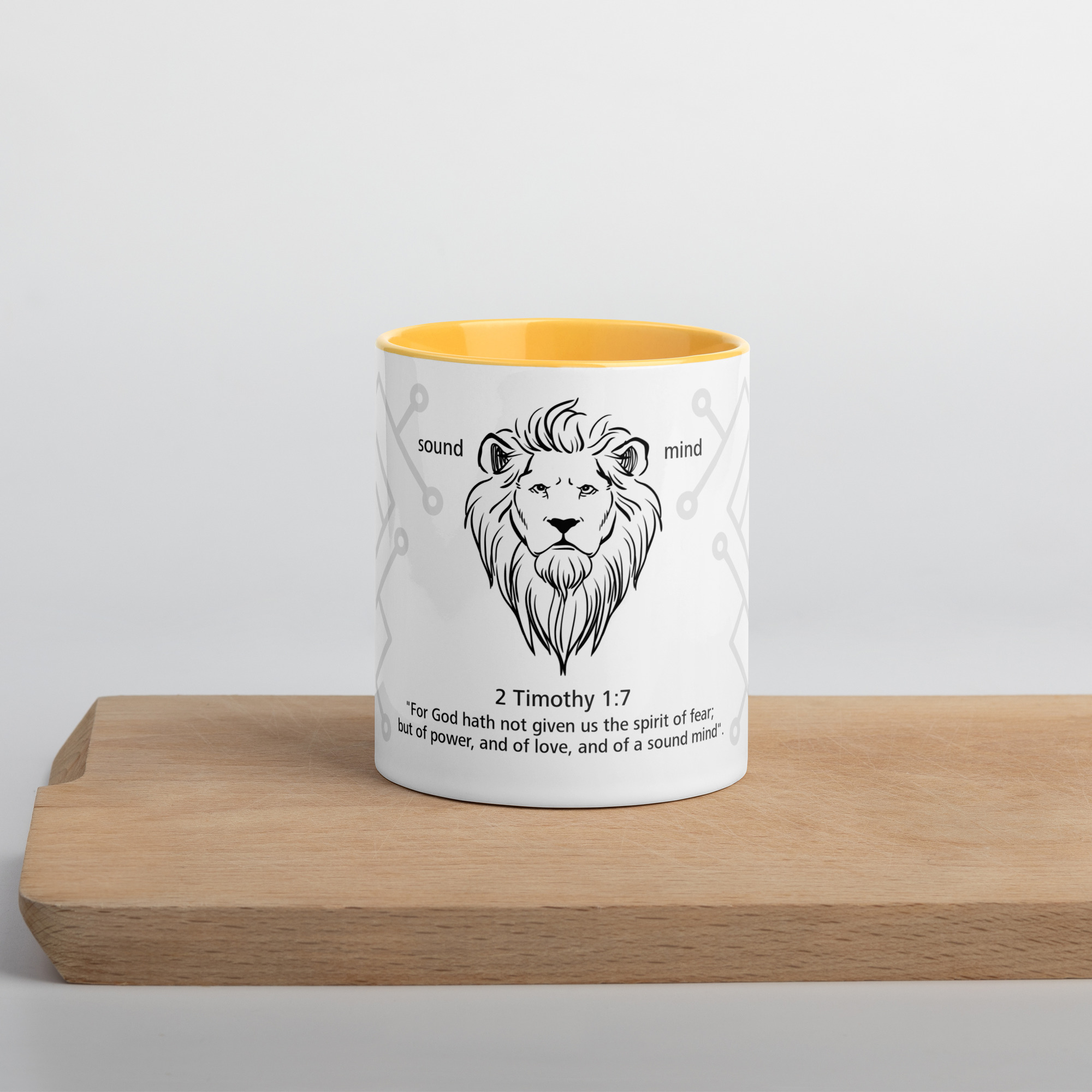 Lion Tribe 2 Tim 1:7 - Mug with Color Inside - Image 22