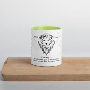 Lion Tribe 2 Tim 1:7 - Mug with Color Inside - Image 25