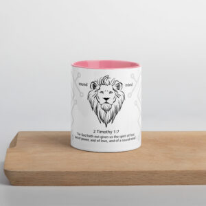 Lion Tribe 2 Tim 1:7 - Mug with Color Inside - Image 19