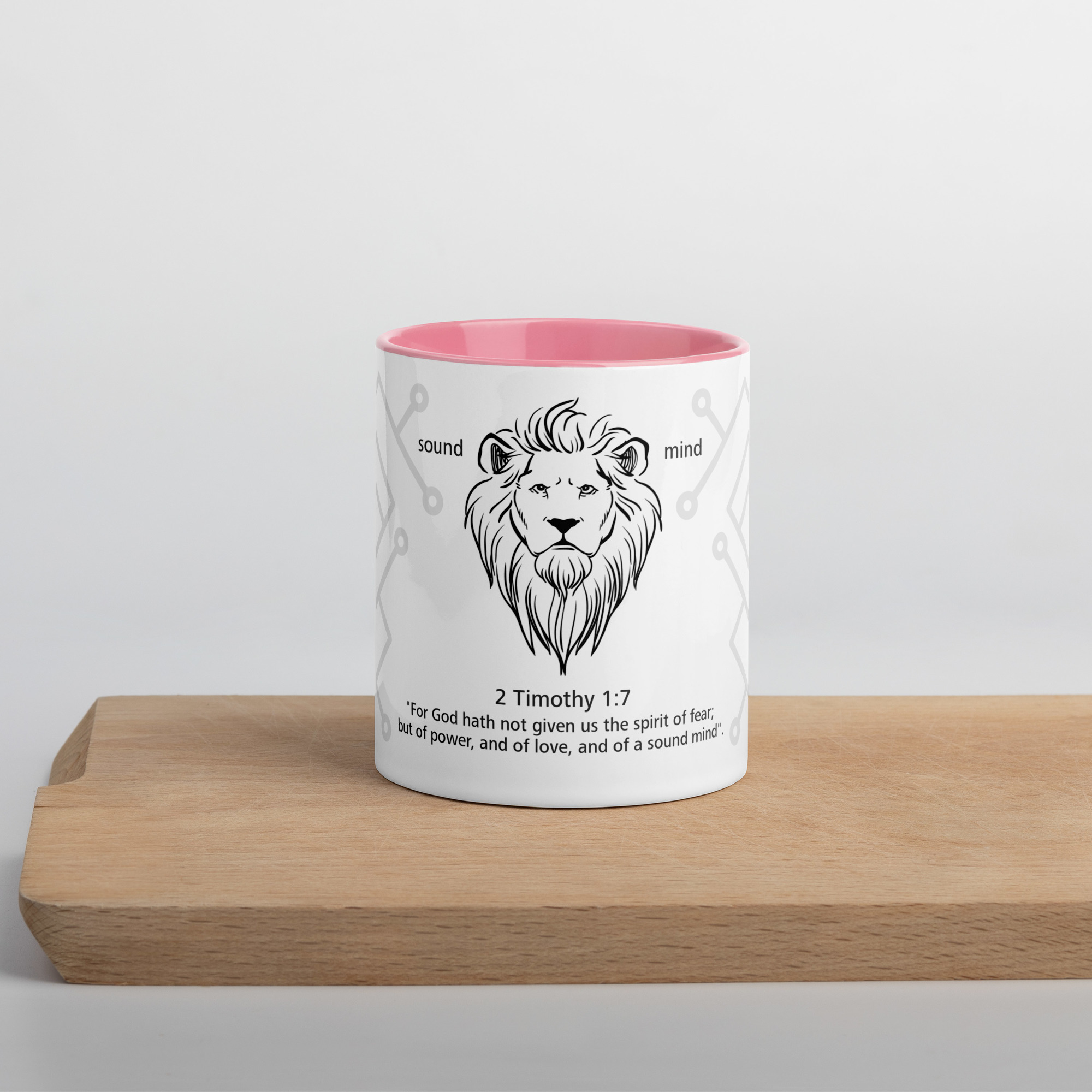 Lion Tribe 2 Tim 1:7 - Mug with Color Inside - Image 19