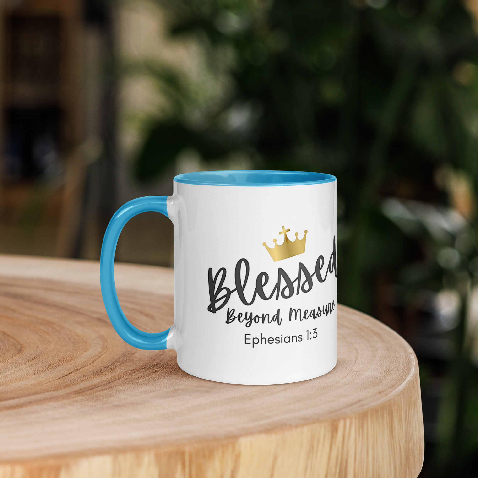 TLC Blessed Beyond Measure Eph 1:3 - Mug with Color Inside - Image 29