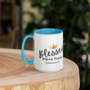 TLC Blessed Beyond Measure Eph 1:3 - Mug with Color Inside - Image 32