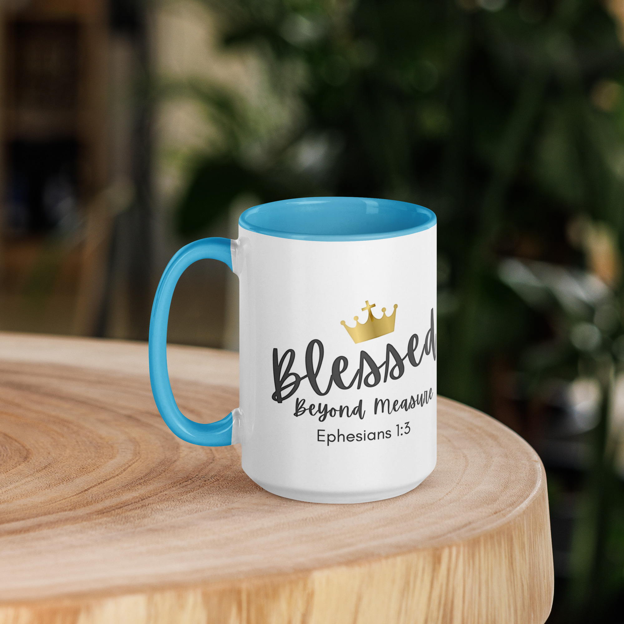 TLC Blessed Beyond Measure Eph 1:3 - Mug with Color Inside - Image 32