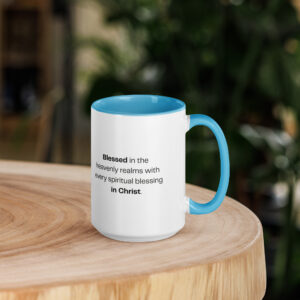 TLC Blessed Beyond Measure Eph 1:3 - Mug with Color Inside - Image 33