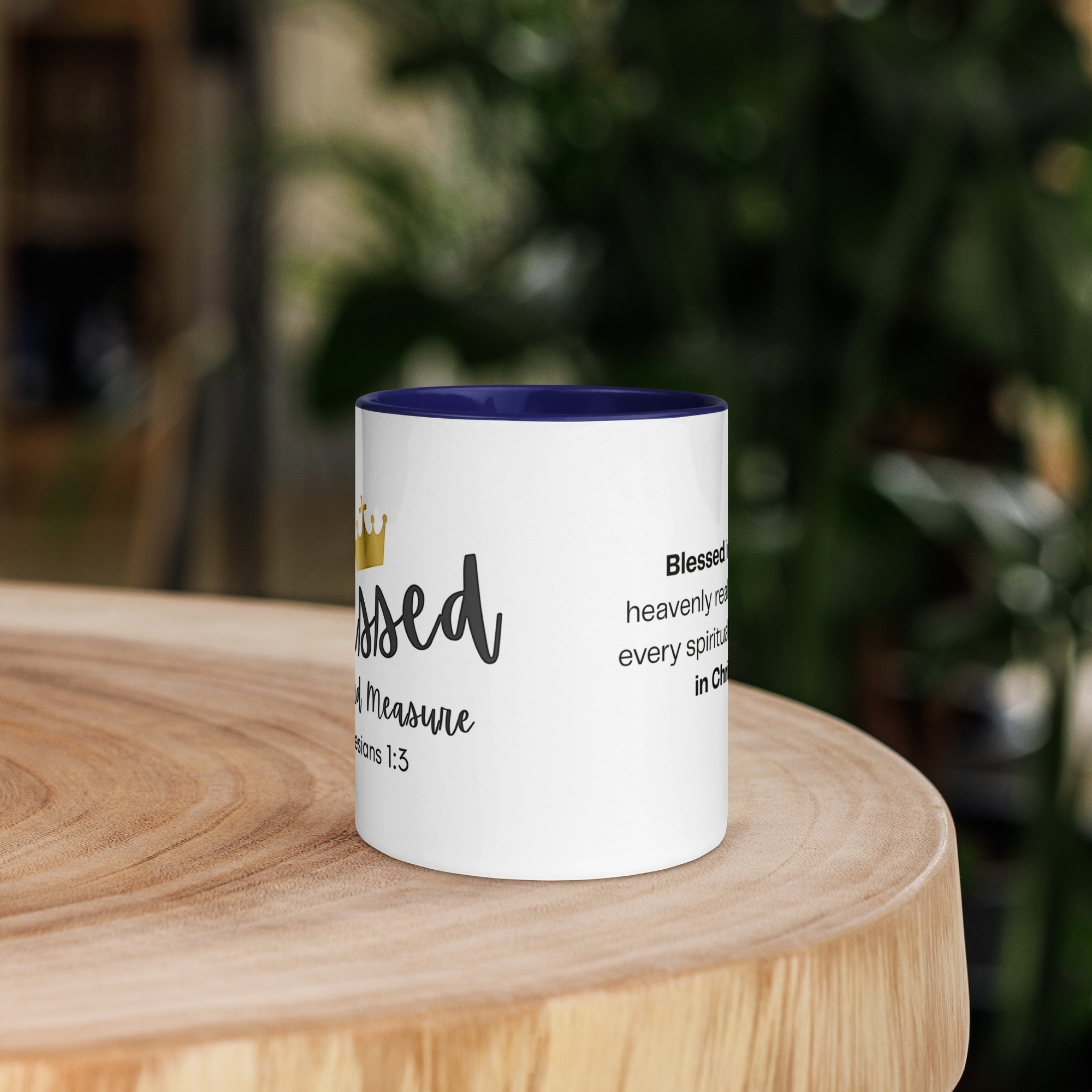 TLC Blessed Beyond Measure Eph 1:3 - Mug with Color Inside - Image 8
