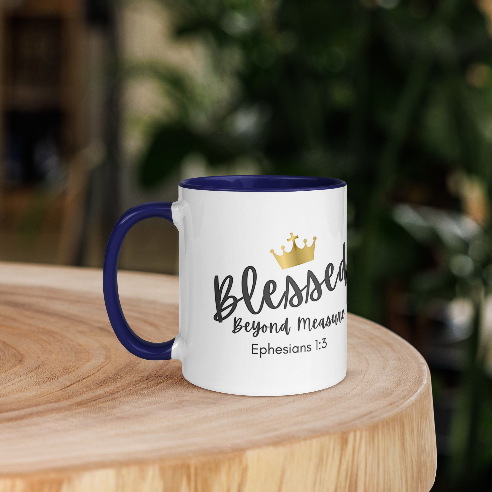 TLC Blessed Beyond Measure Eph 1:3 - Mug with Color Inside - Image 7