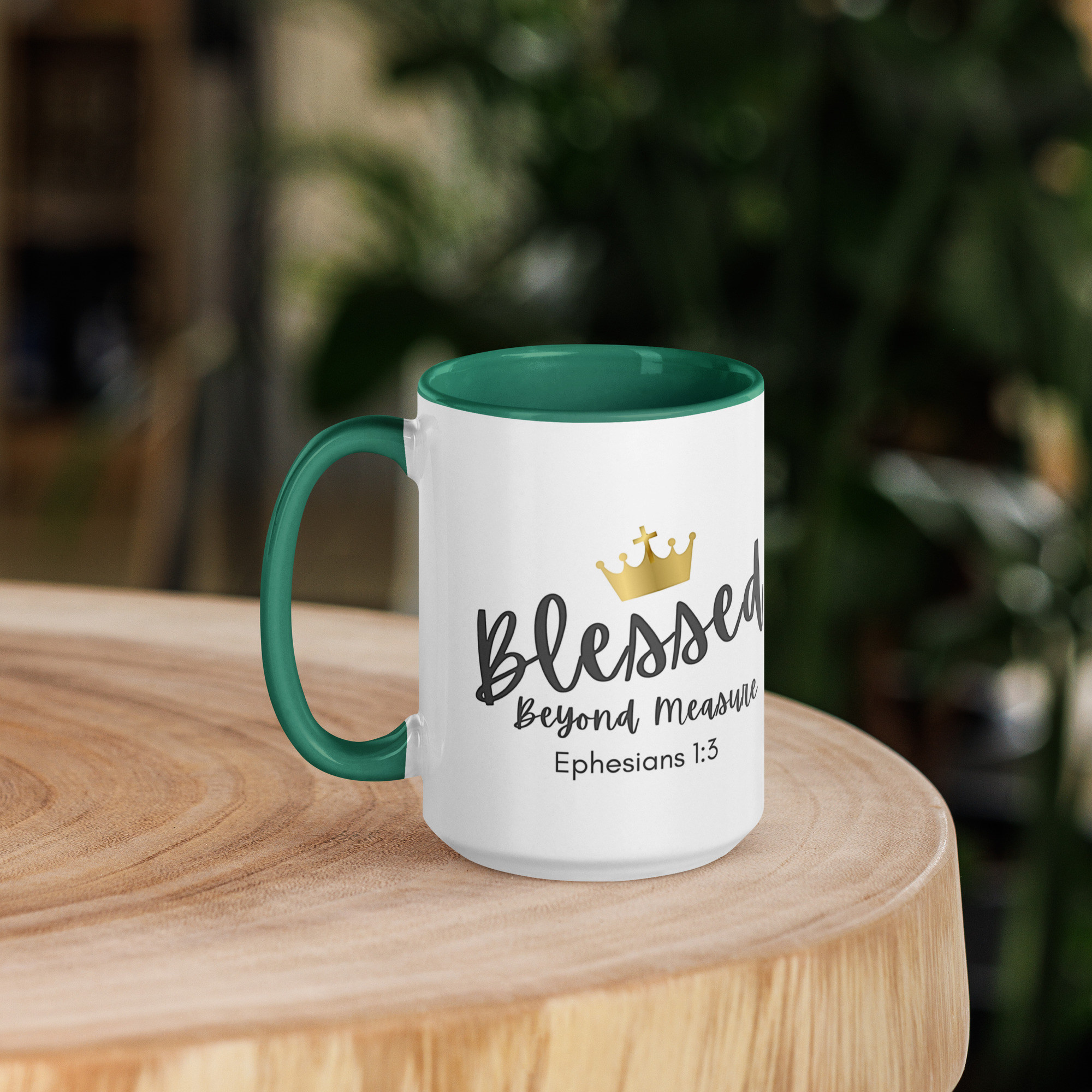 TLC Blessed Beyond Measure Eph 1:3 - Mug with Color Inside - Image 23