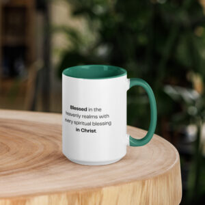 TLC Blessed Beyond Measure Eph 1:3 - Mug with Color Inside - Image 24