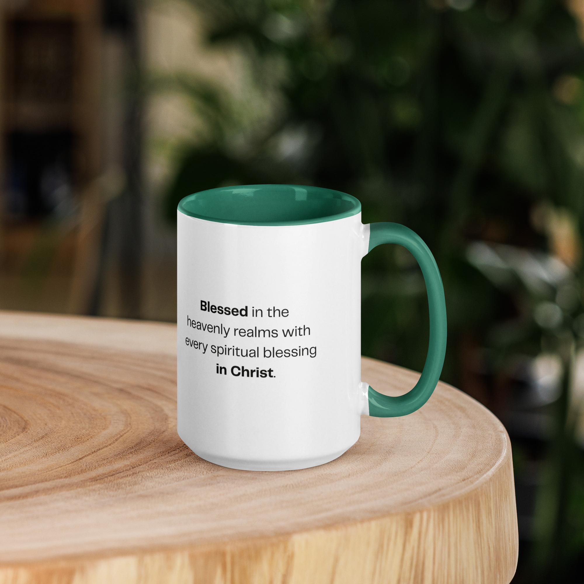 TLC Blessed Beyond Measure Eph 1:3 - Mug with Color Inside - Image 24