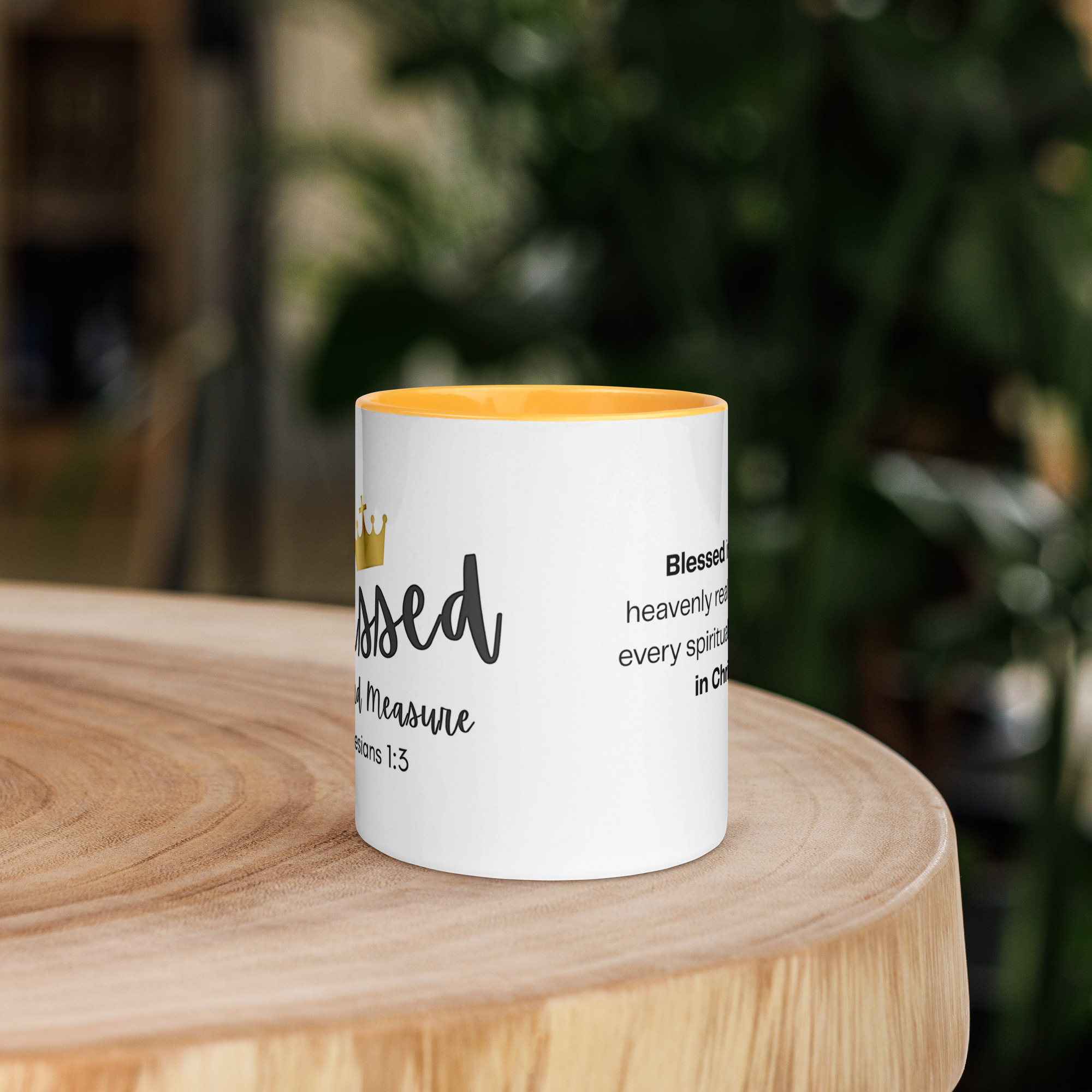 TLC Blessed Beyond Measure Eph 1:3 - Mug with Color Inside - Image 40