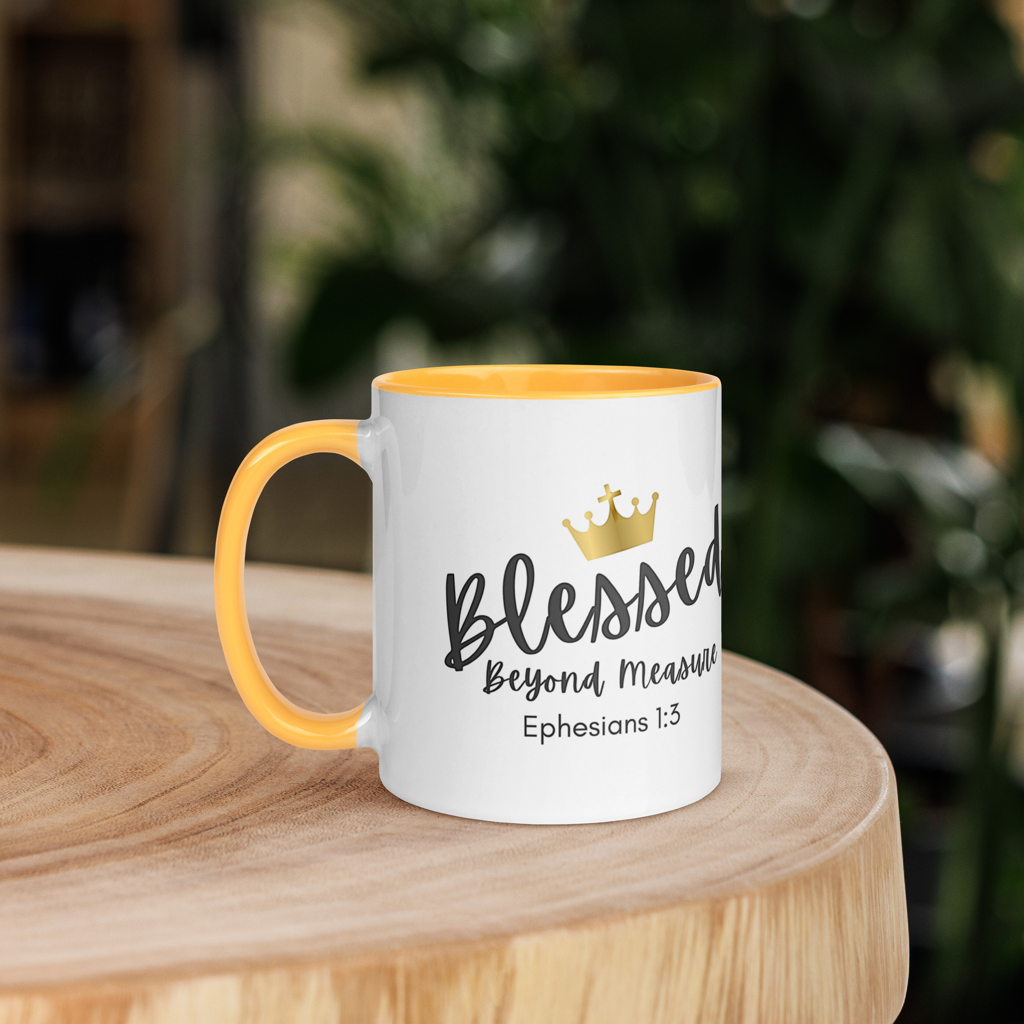 TLC Blessed Beyond Measure Eph 1:3 - Mug with Color Inside - Image 41