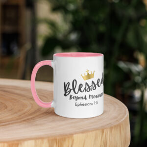 TLC Blessed Beyond Measure Eph 1:3 - Mug with Color Inside - Image 35