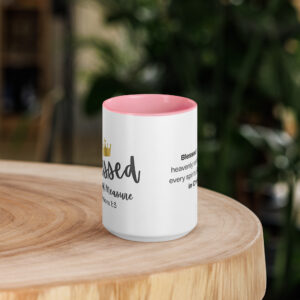 TLC Blessed Beyond Measure Eph 1:3 - Mug with Color Inside - Image 37