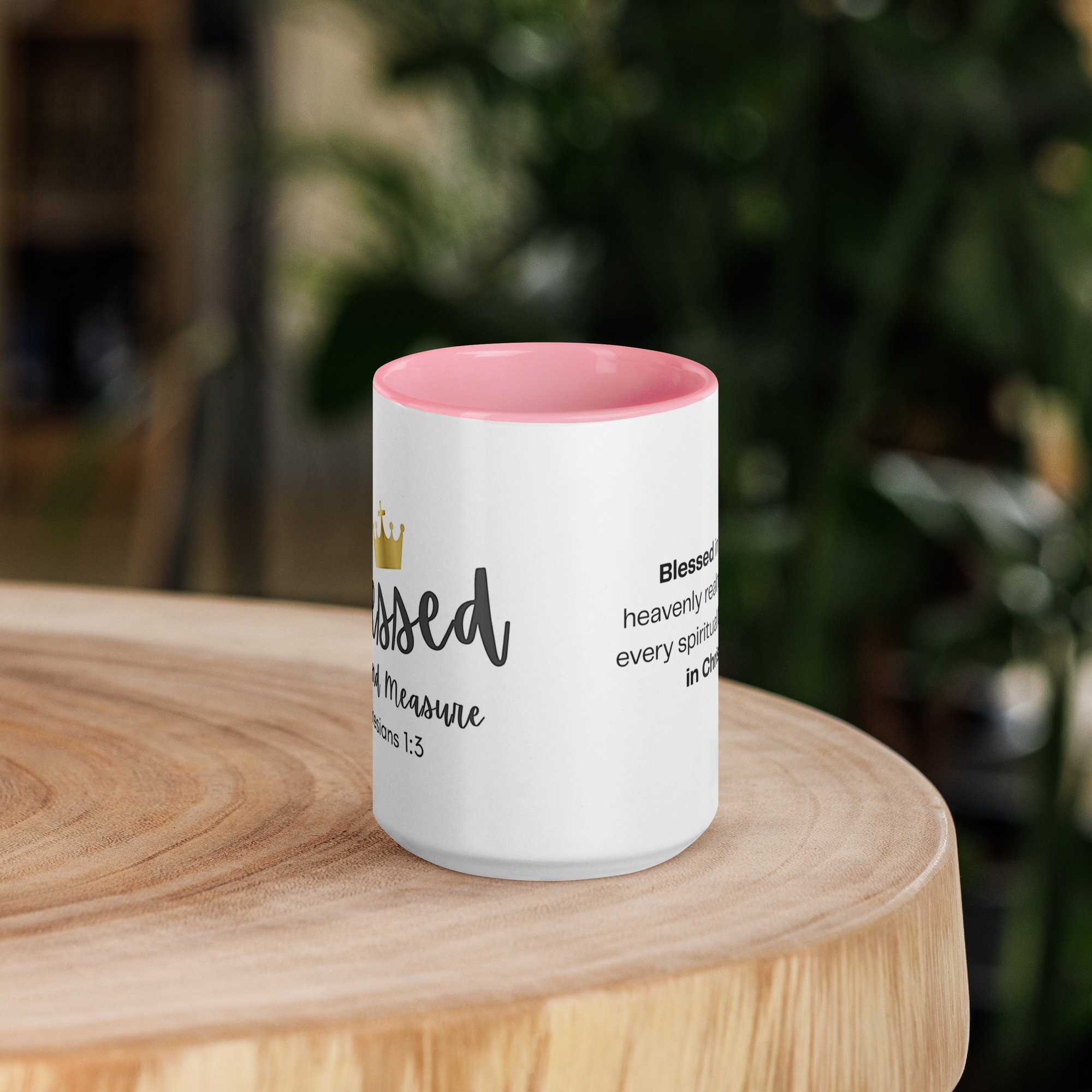 TLC Blessed Beyond Measure Eph 1:3 - Mug with Color Inside - Image 37