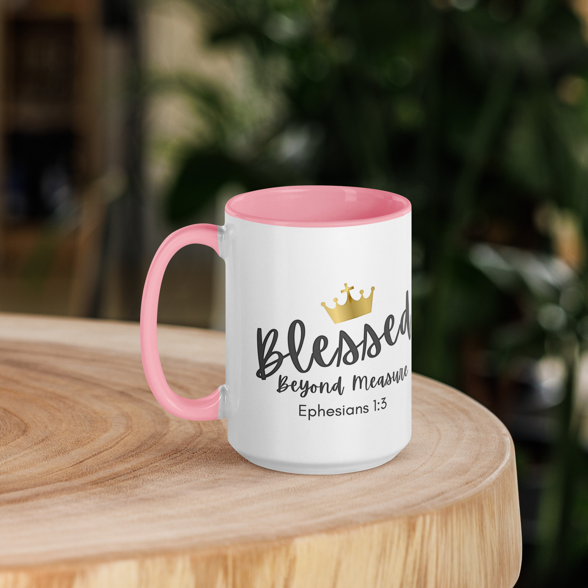 TLC Blessed Beyond Measure Eph 1:3 - Mug with Color Inside - Image 38