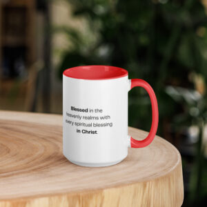 TLC Blessed Beyond Measure Eph 1:3 - Mug with Color Inside - Image 18