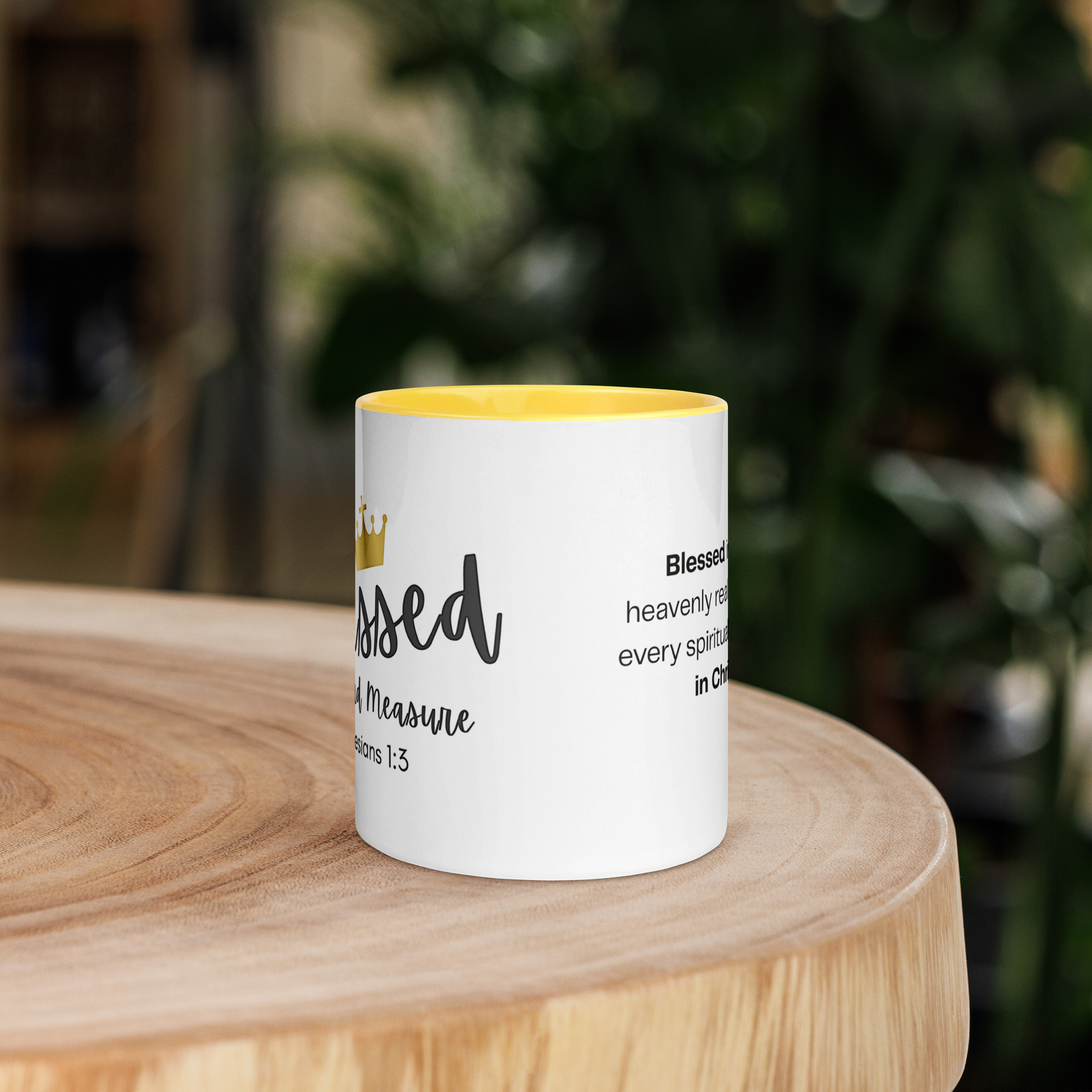 TLC Blessed Beyond Measure Eph 1:3 - Mug with Color Inside - Image 46