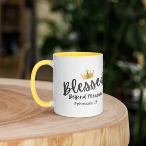 TLC Blessed Beyond Measure Eph 1:3 - Mug with Color Inside - Image 47