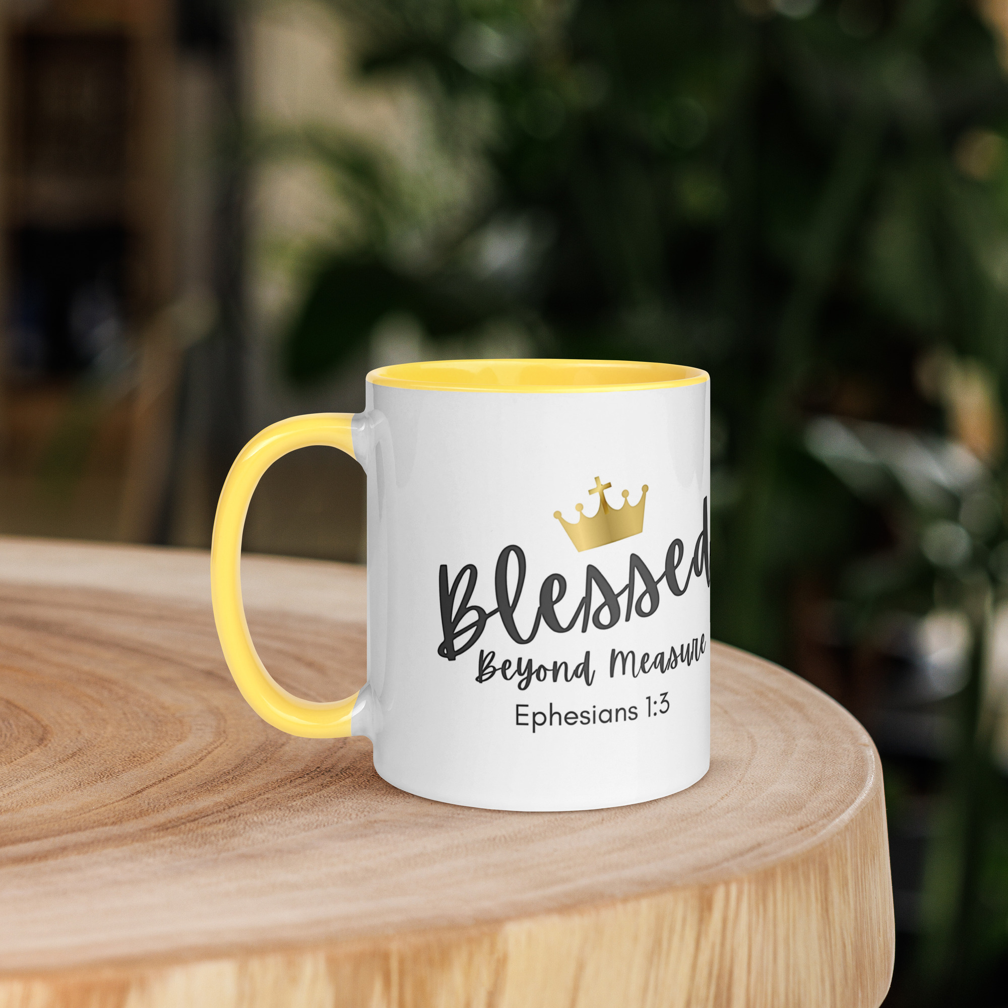 TLC Blessed Beyond Measure Eph 1:3 - Mug with Color Inside - Image 47