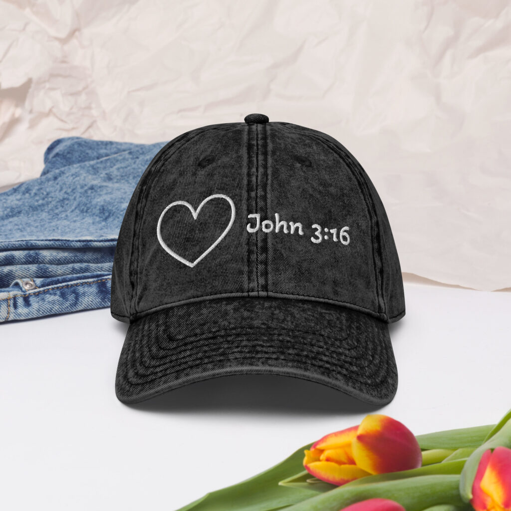 TLC Word of God - John 3:16 - Vintage Cotton Twill Cap