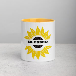 TLC Gifts Blessed (Sunflower) - Mug with Color Inside