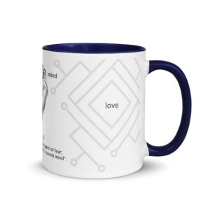 TLC Word - 2Tim1v7 -Power,Love & Sound Mind -  Mug with Color Inside