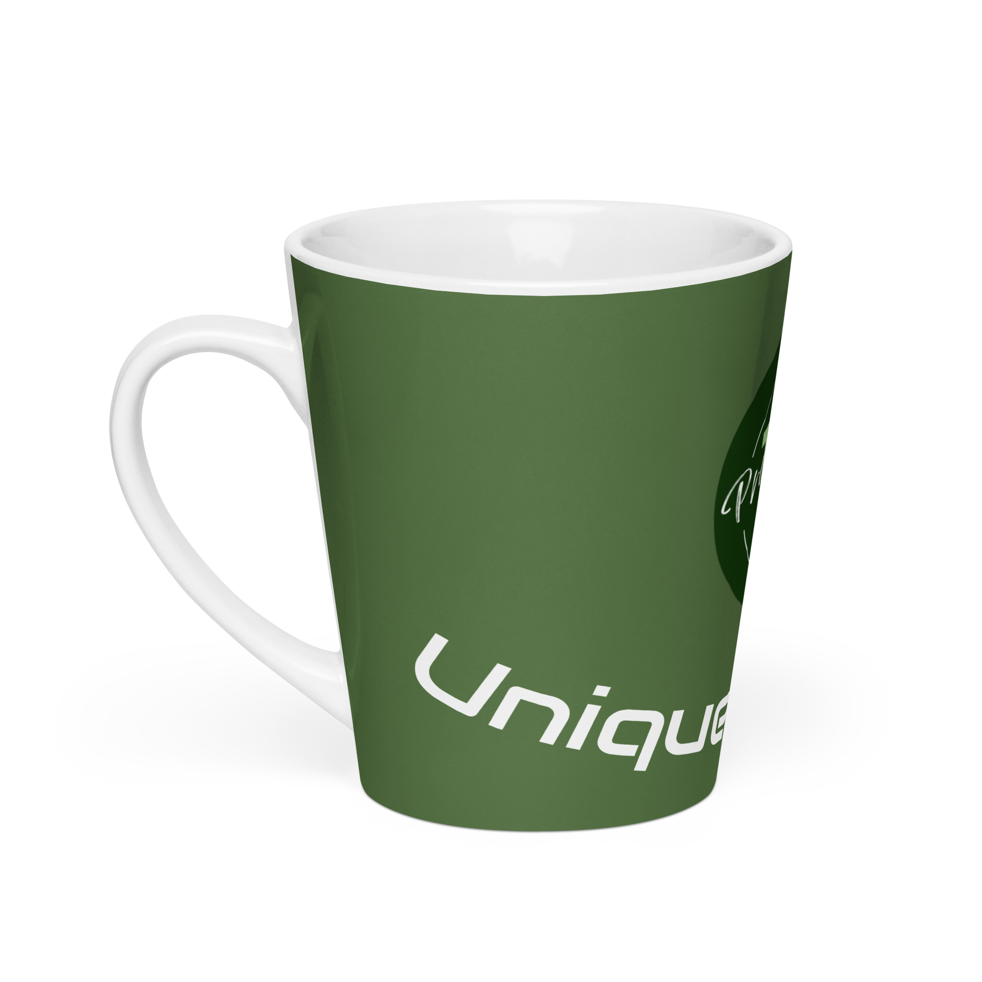 Prettypotz Green Leaves Psalm 139:14 - Latte mug - Image 2