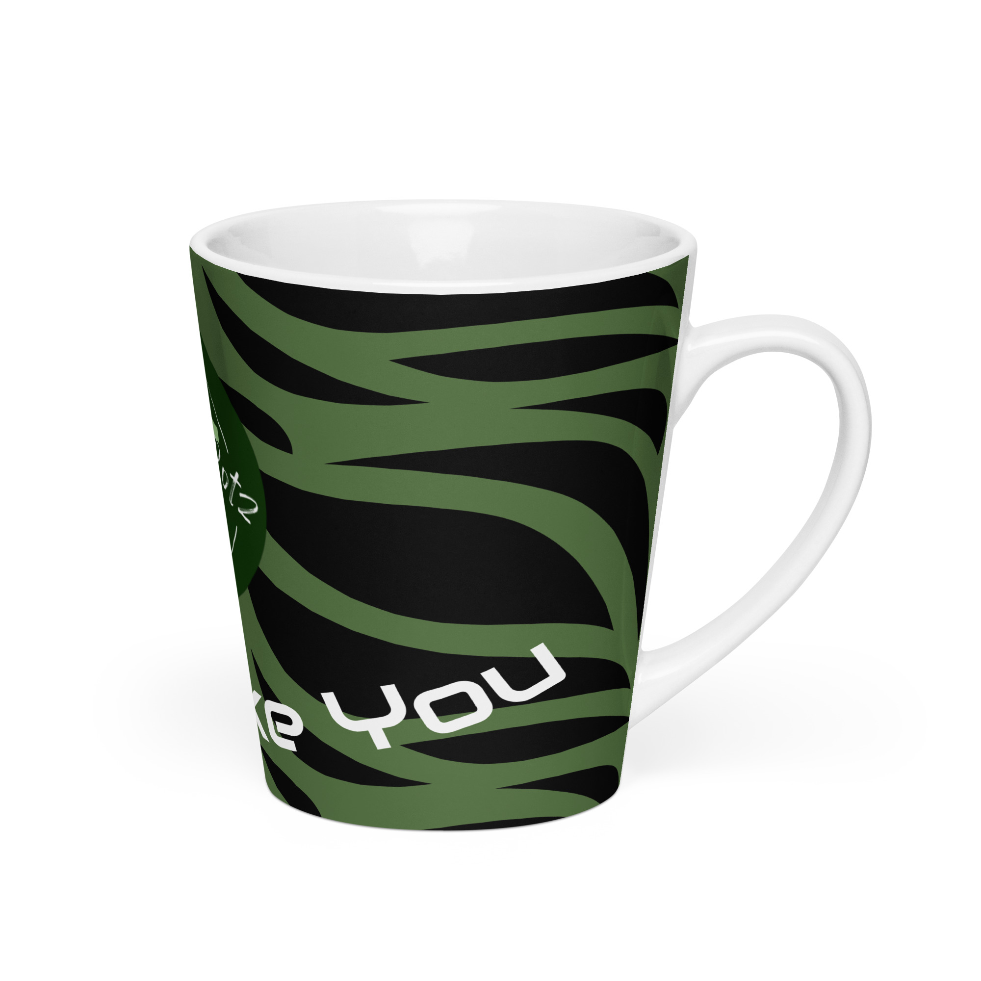 Prettypotz Green Leaves Psalm 139:14 - Latte mug - Image 3